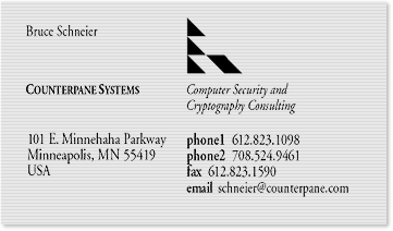 Logo + business card design: Counterpane Systems
