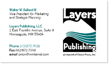 Logo + business card design: Layers Publishing