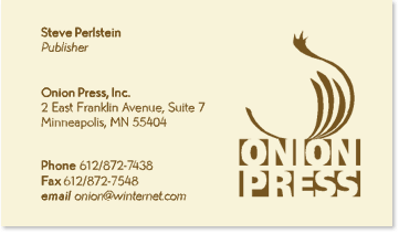 Logo + business card design: Onion Press