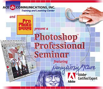collage ad layout for Photoshop seminar